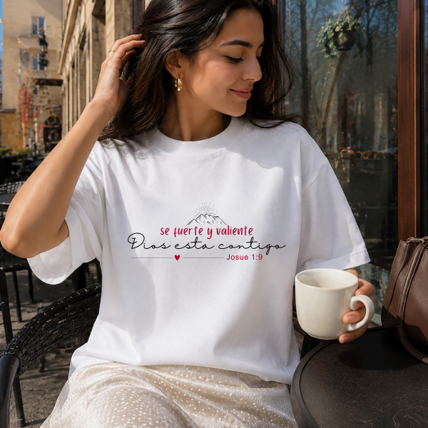 Se Fuerte y Valiente Dios esta Contigo (Josué 1:9) - Camisa