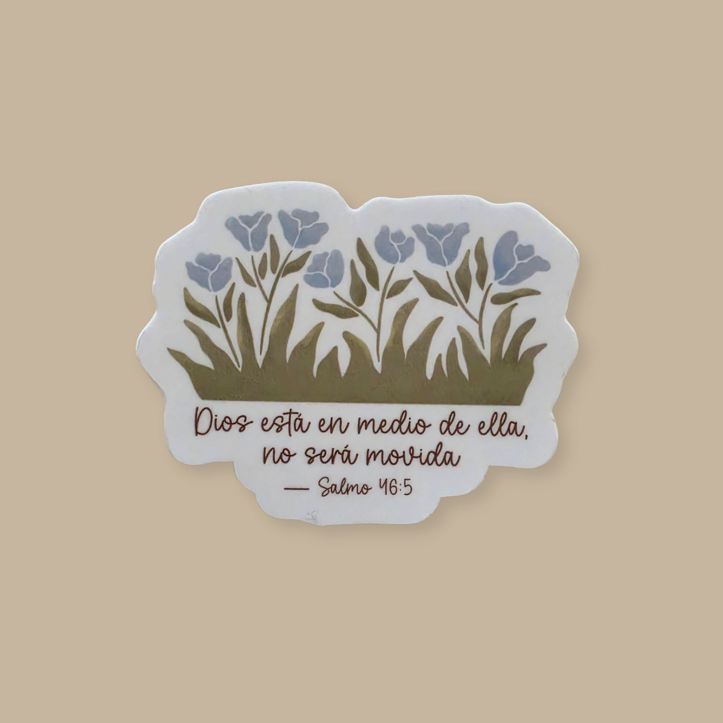 Sticker Cristiano Dios Está en Medio de Ella, No Será Movida | Salmo 46:5