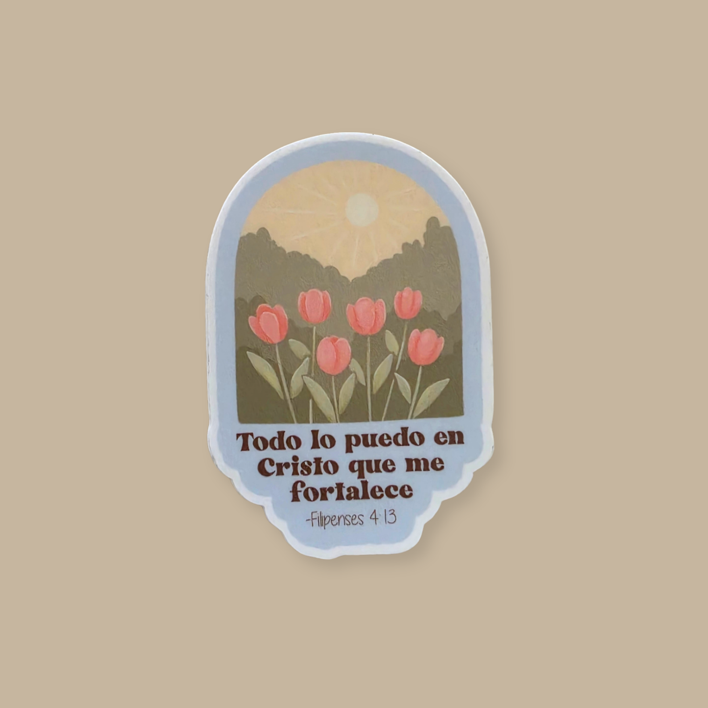Sticker Cristiano Todo lo Puedo en Cristo que me Fortalece | Filipenses 4:13